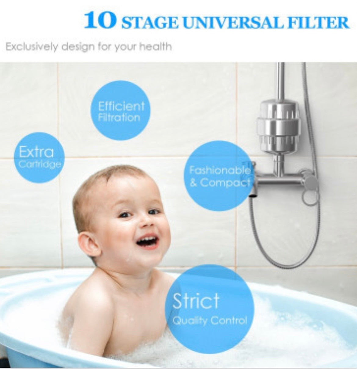 Inline Hard-Water Shower Filter (Universal Fit)