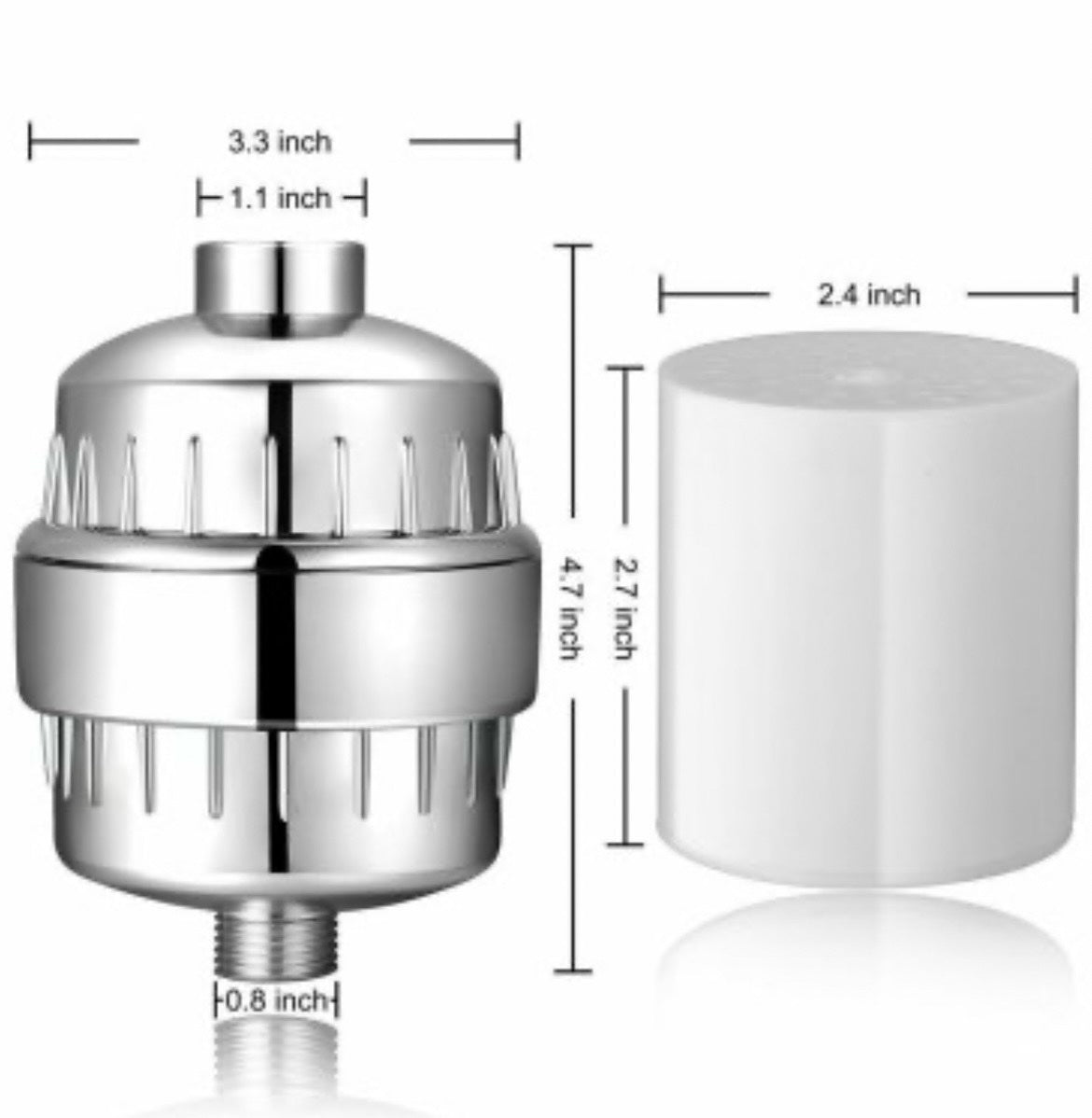 Inline Hard-Water Shower Filter (Universal Fit)