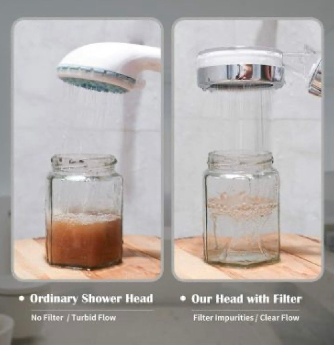 Viral Multi-Stage Filtered Shower Head (KDF-55 + Vitamin C)